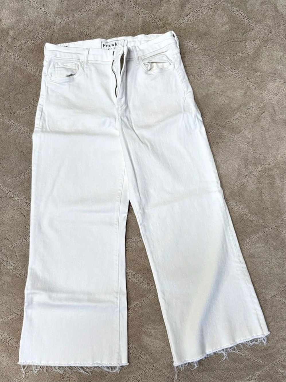 Frank & Eileen Galway Wide-Leg Jean White Jeans Waist 31
